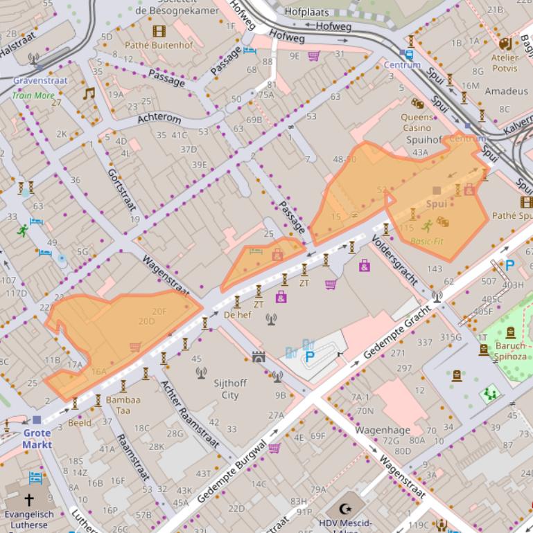 Kaart van postcodegebied 2511BJ.