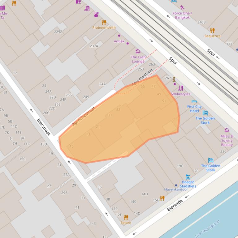 Kaart van postcodegebied 2511BV.