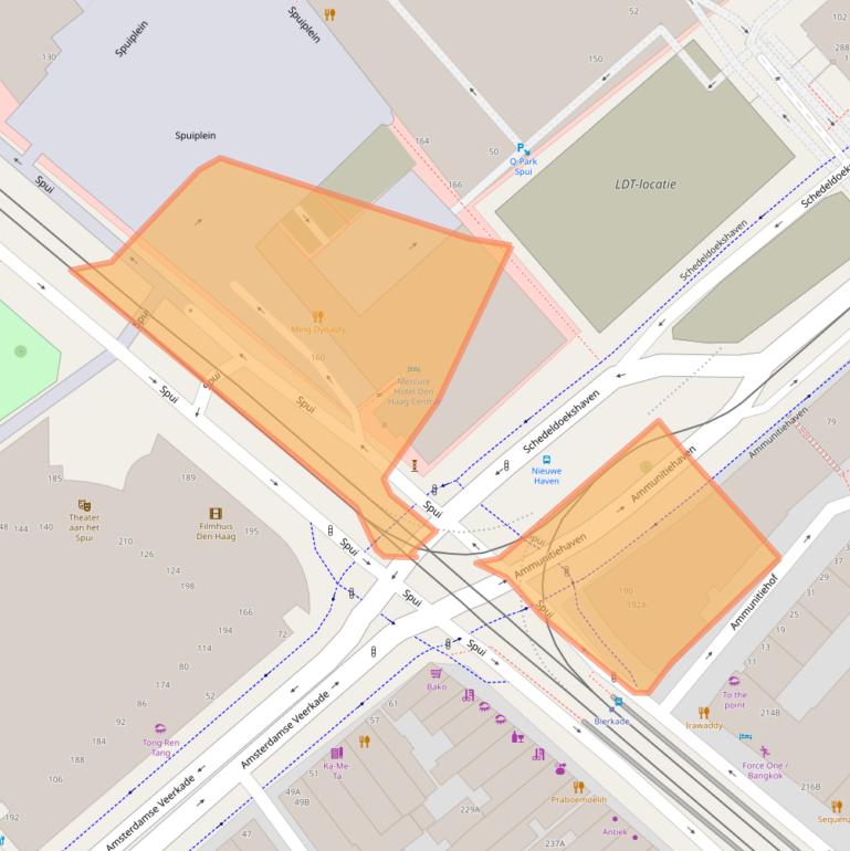 Kaart van postcodegebied 2511BW.