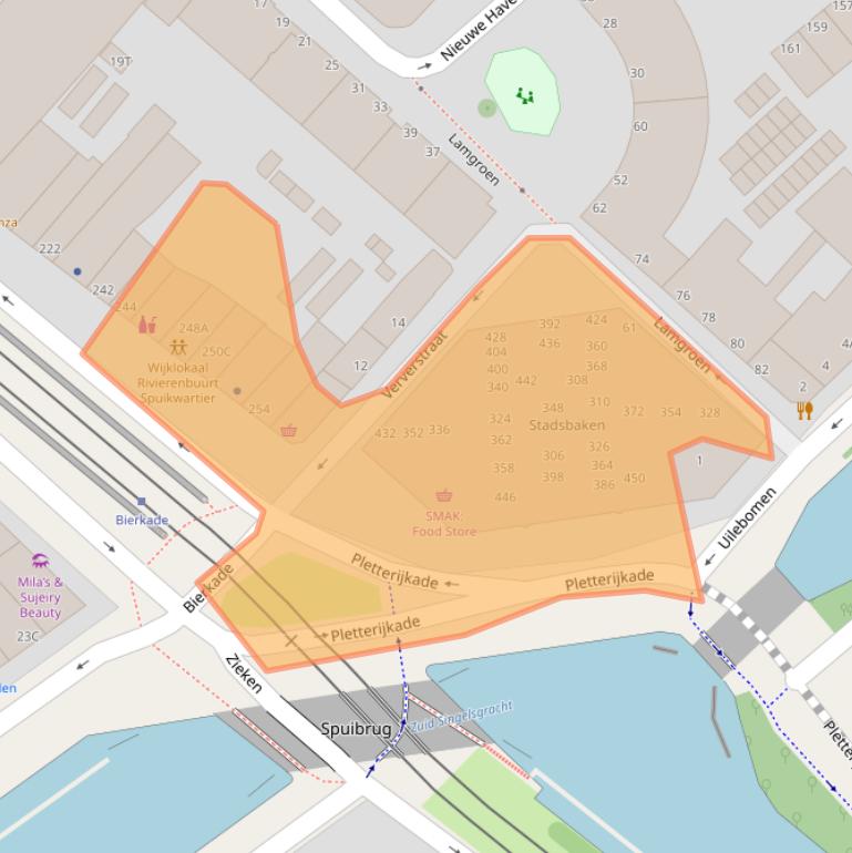 Kaart van postcodegebied 2511BZ.