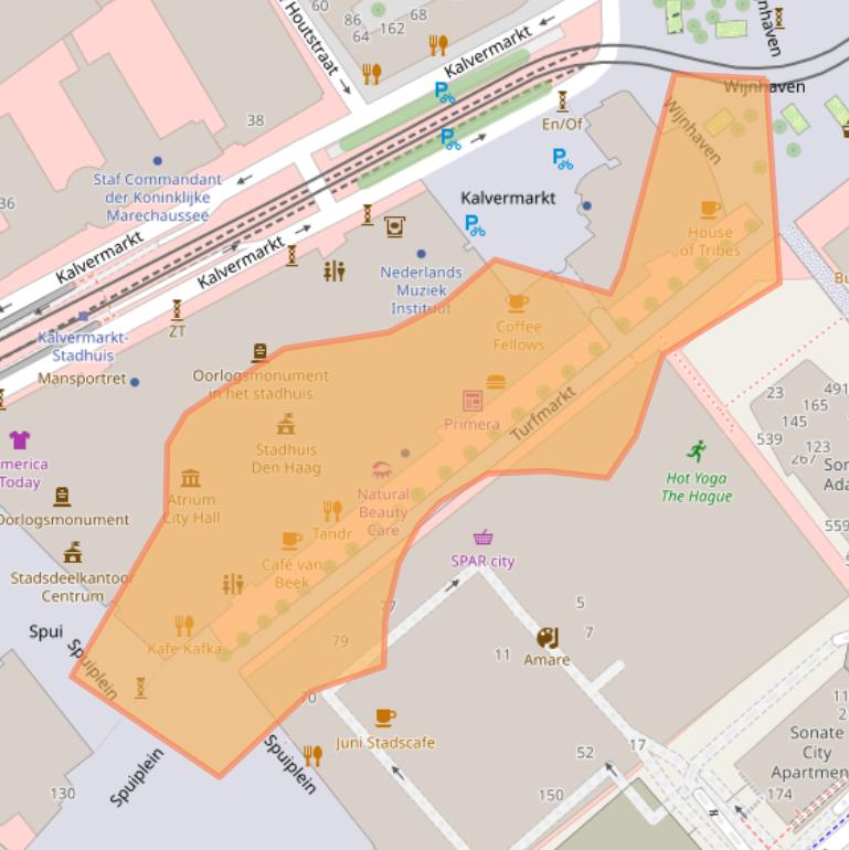 Kaart van postcodegebied 2511CA.