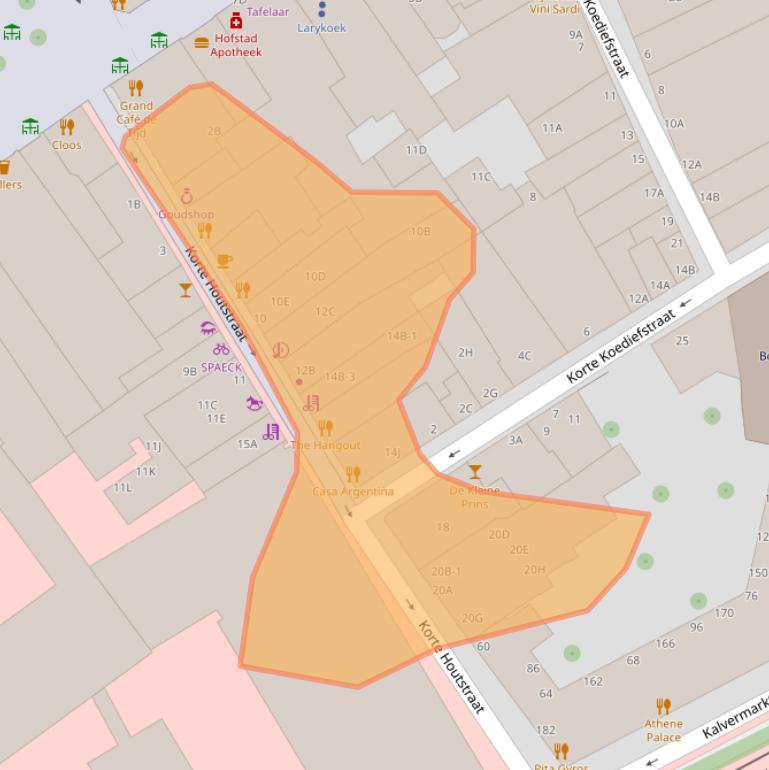 Kaart van postcodegebied 2511CD.