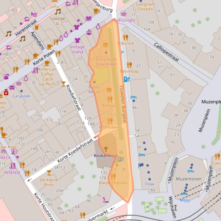 Kaart van postcodegebied 2511CH.