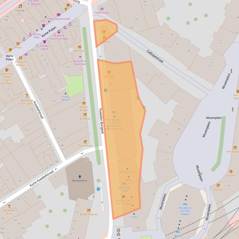 Kaart van postcodegebied 2511CJ.