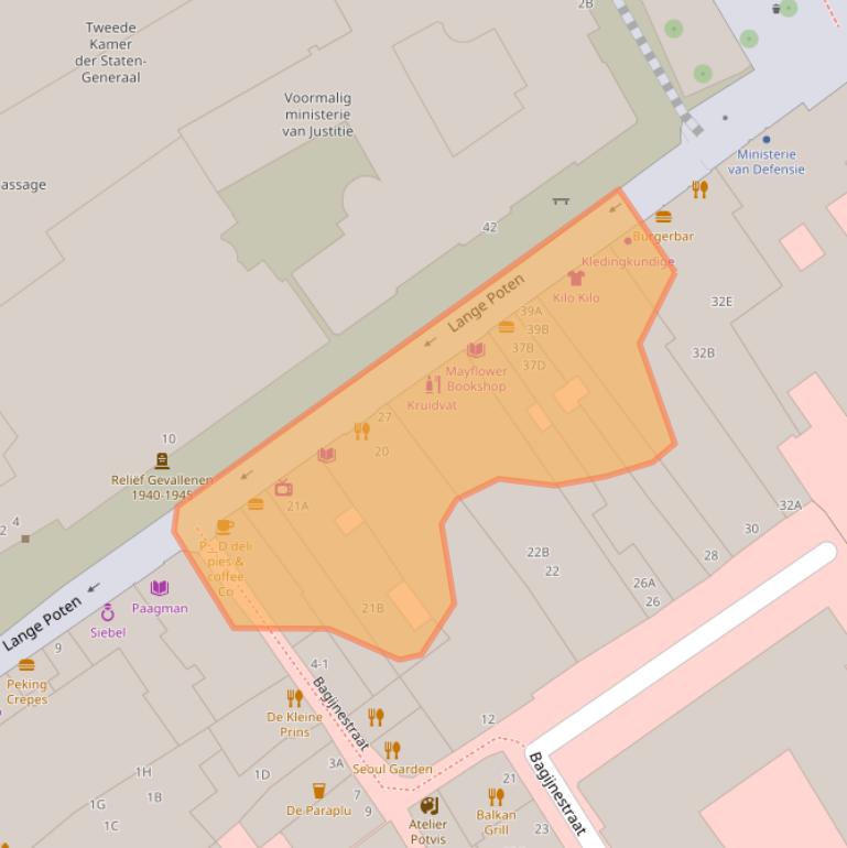 Kaart van postcodegebied 2511CM.