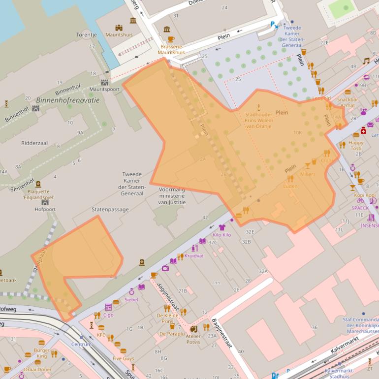 Kaart van postcodegebied 2511CR.