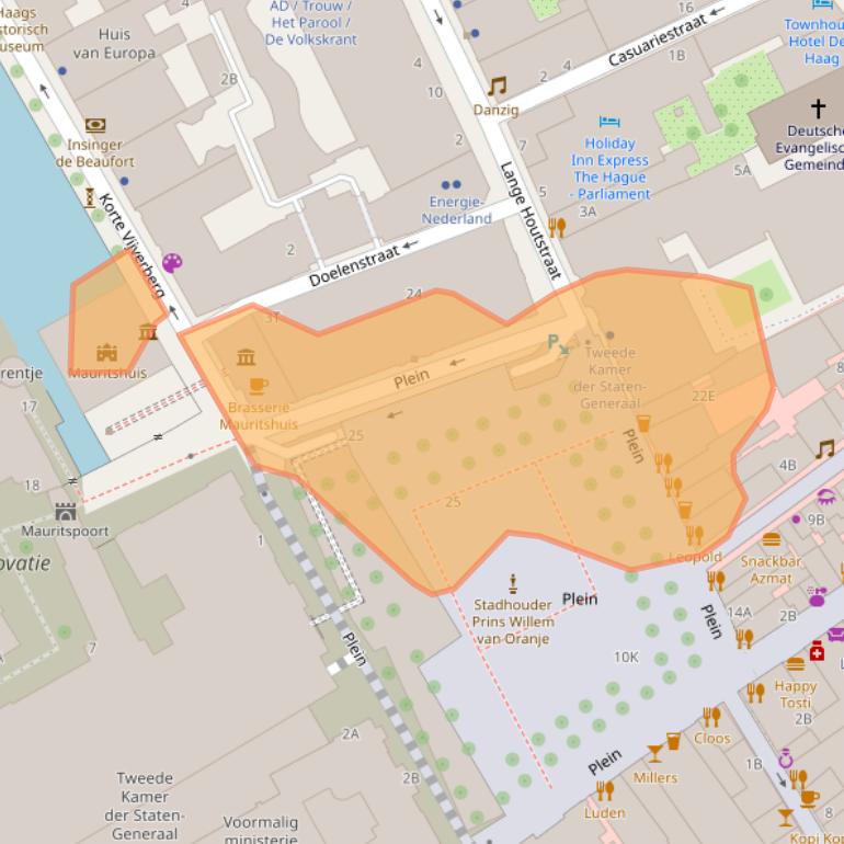 Kaart van postcodegebied 2511CS.