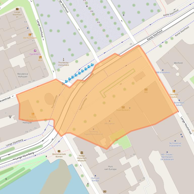 Kaart van postcodegebied 2511CX.