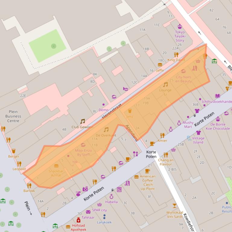 Kaart van postcodegebied 2511CZ.