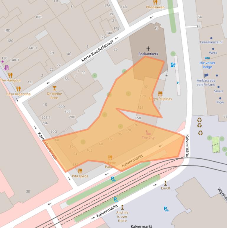 Kaart van postcodegebied 2511DA.