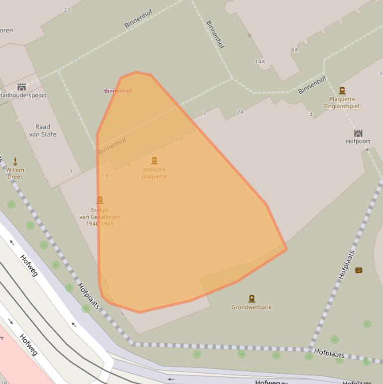 Kaart van postcodegebied 2511DD.