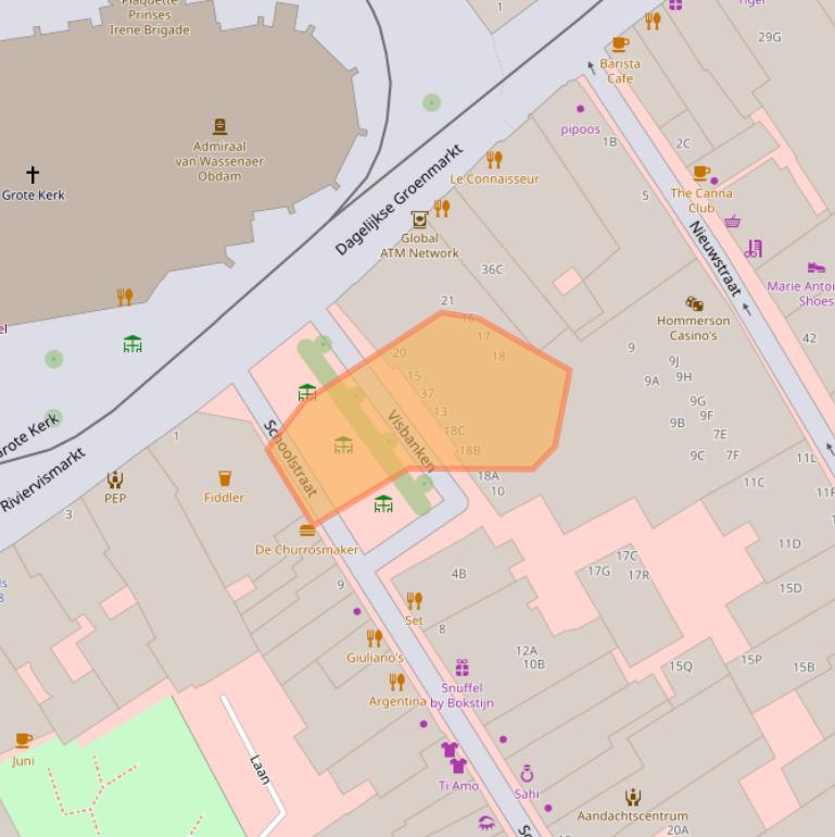 Kaart van postcodegebied 2511DE.