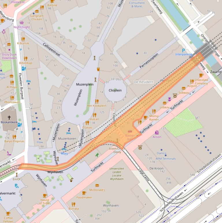 Kaart van postcodegebied 2511DH.