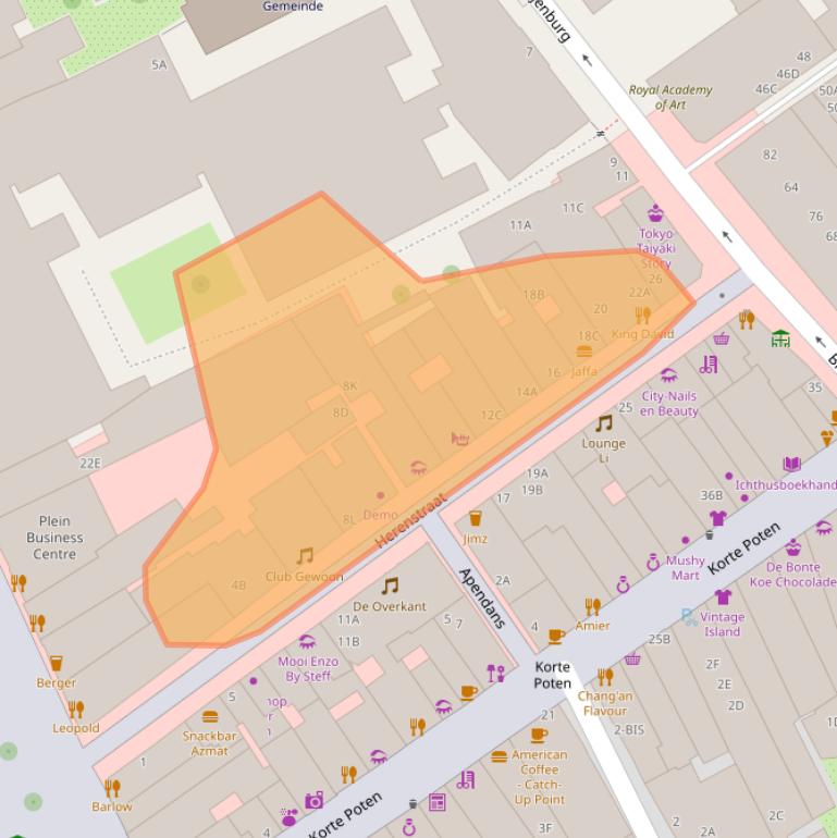 Kaart van postcodegebied 2511EA.