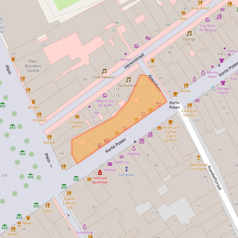 Kaart van postcodegebied 2511ED.