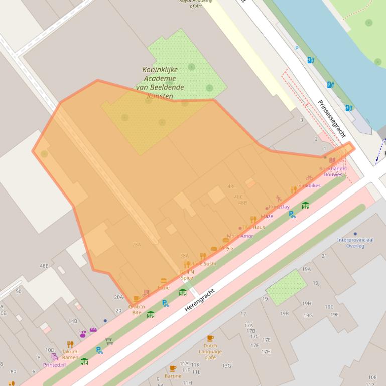 Kaart van postcodegebied 2511EJ.