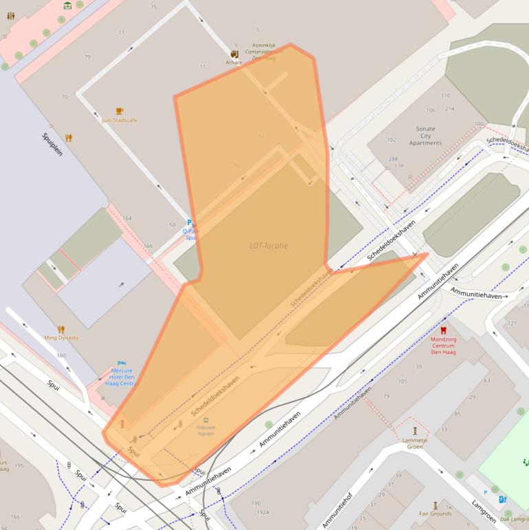 Kaart van postcodegebied 2511EN.