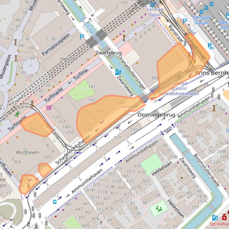 Kaart van postcodegebied 2511EP.