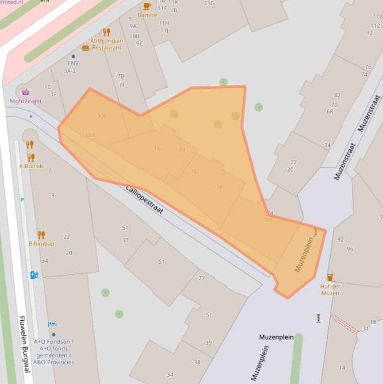 Kaart van postcodegebied 2511GH.