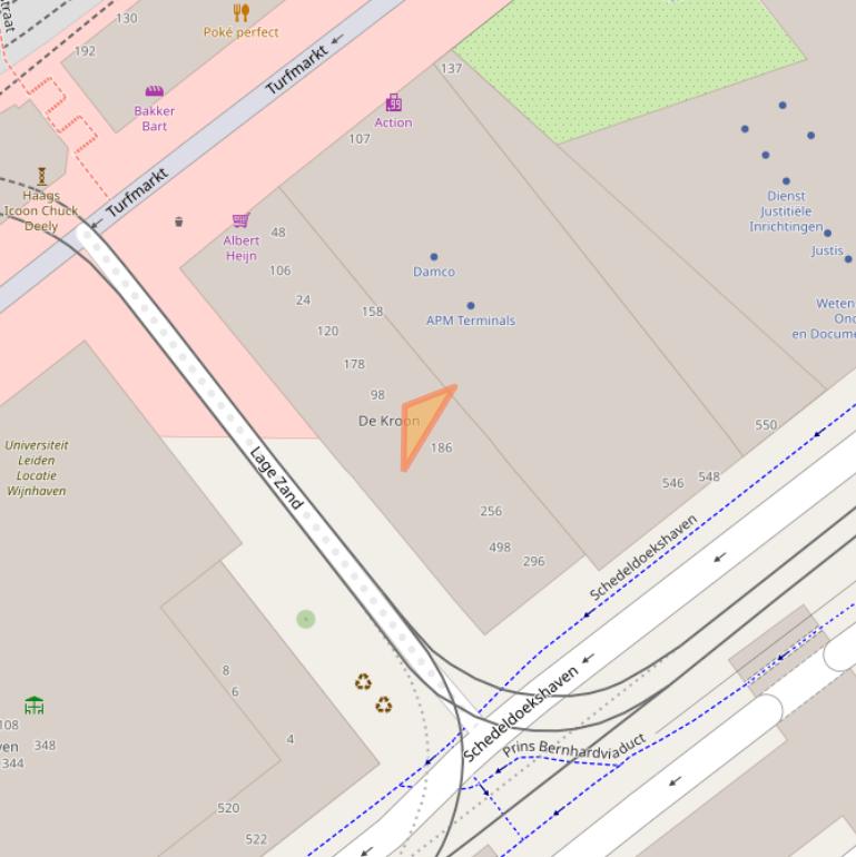 Kaart van postcodegebied 2511GT.