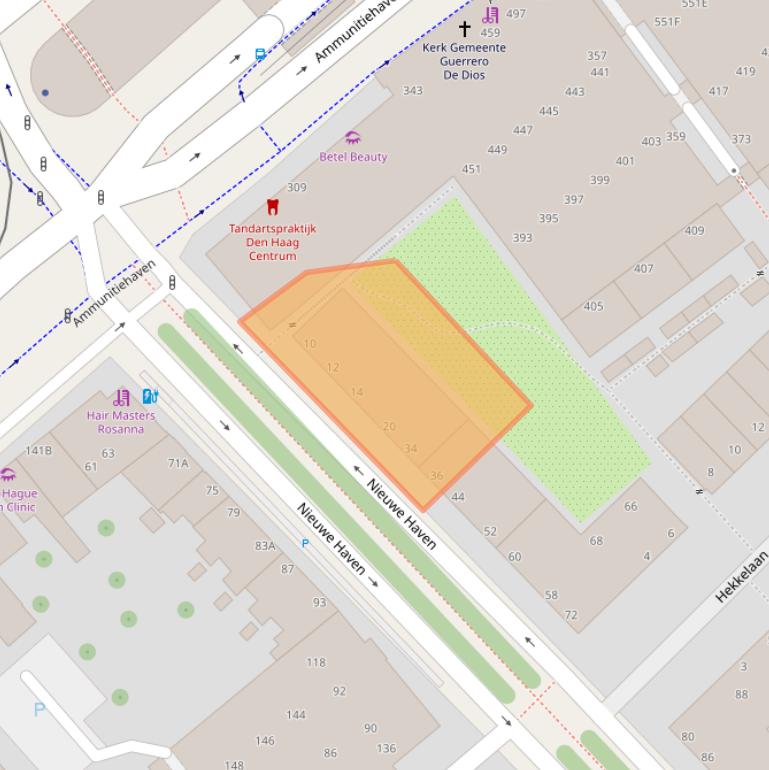 Kaart van postcodegebied 2511LA.