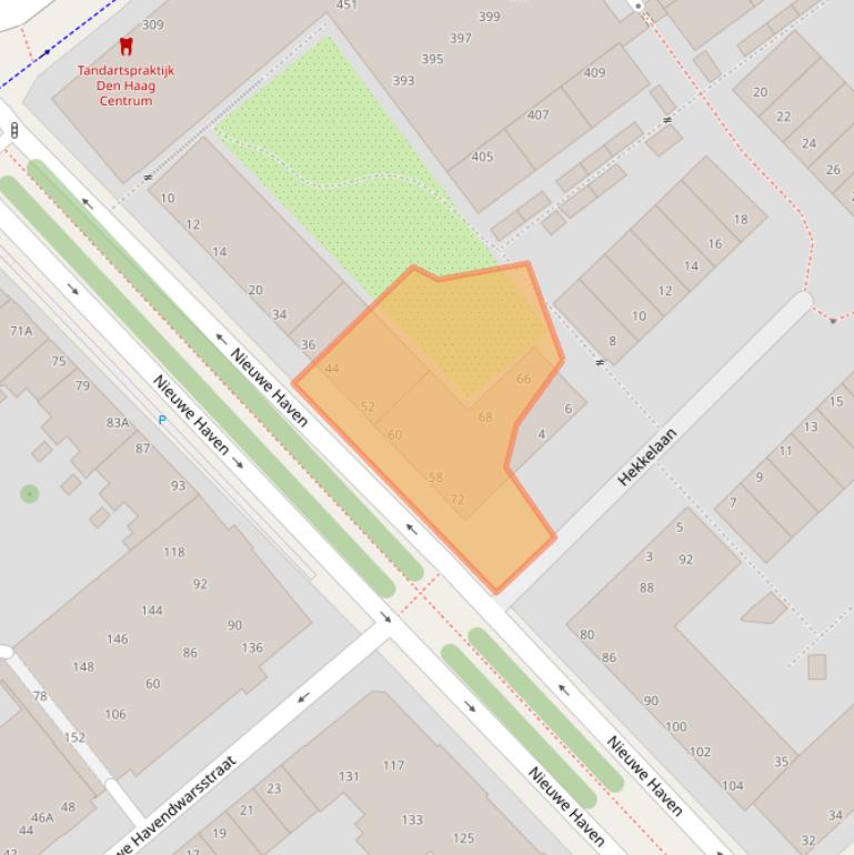 Kaart van postcodegebied 2511LB.