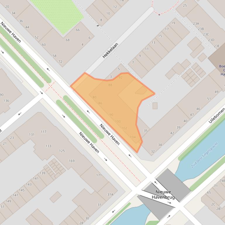 Kaart van postcodegebied 2511LC.