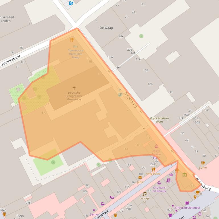 Kaart van postcodegebied 2511VC.