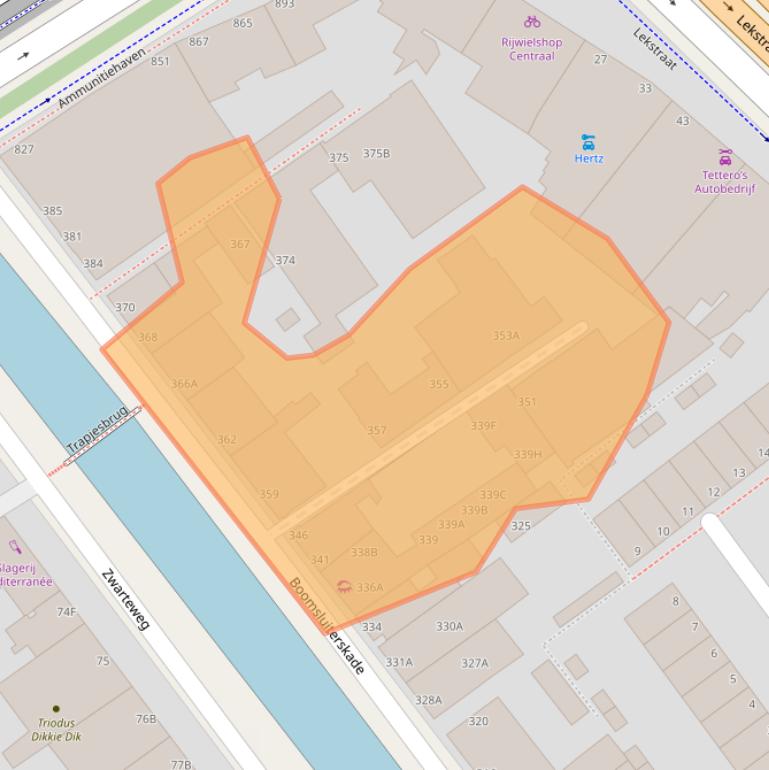 Kaart van postcodegebied 2511VH.