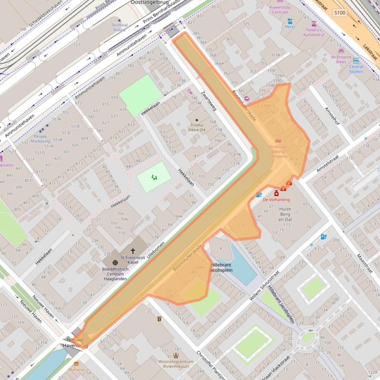 Kaart van postcodegebied 2511VJ.