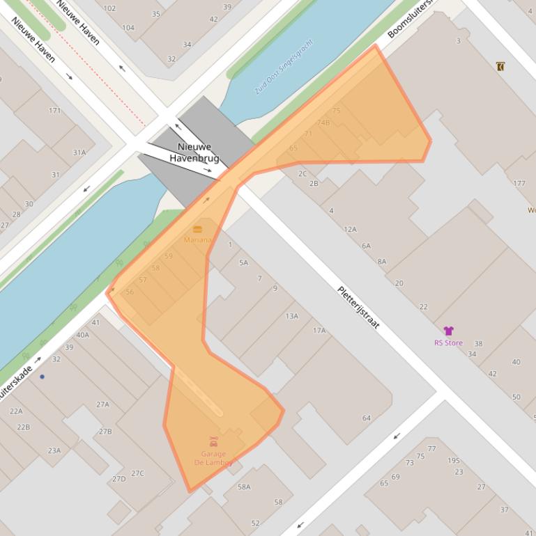 Kaart van postcodegebied 2511VL.