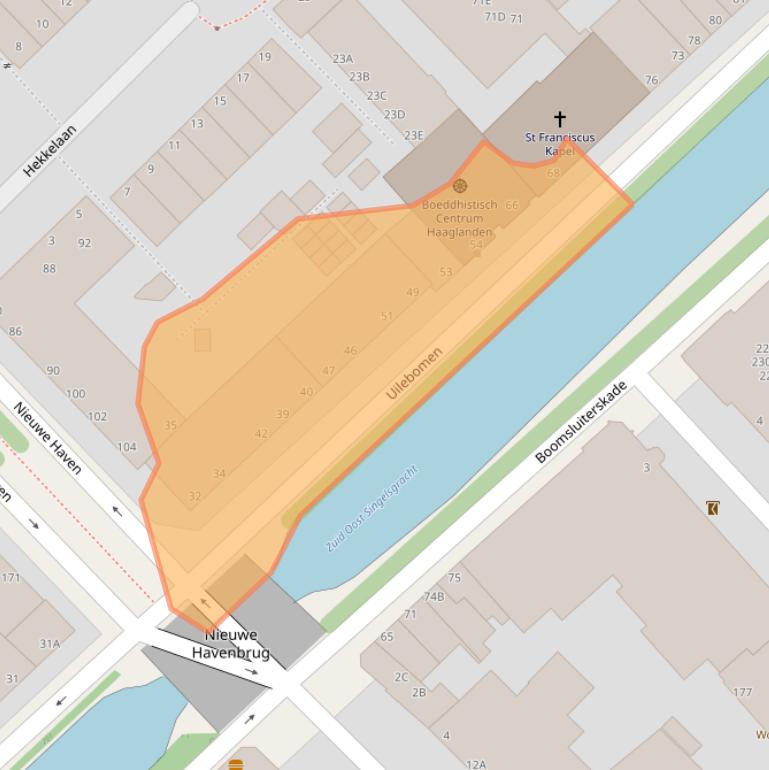 Kaart van postcodegebied 2511VP.