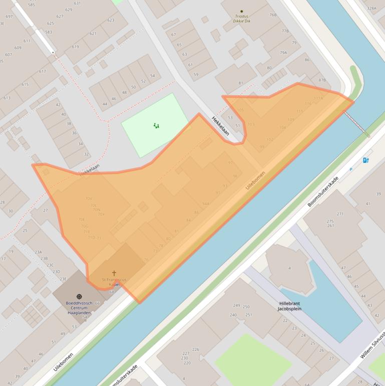 Kaart van postcodegebied 2511VR.