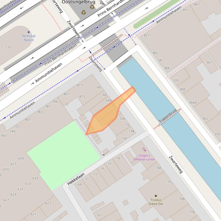 Kaart van postcodegebied 2511VT.