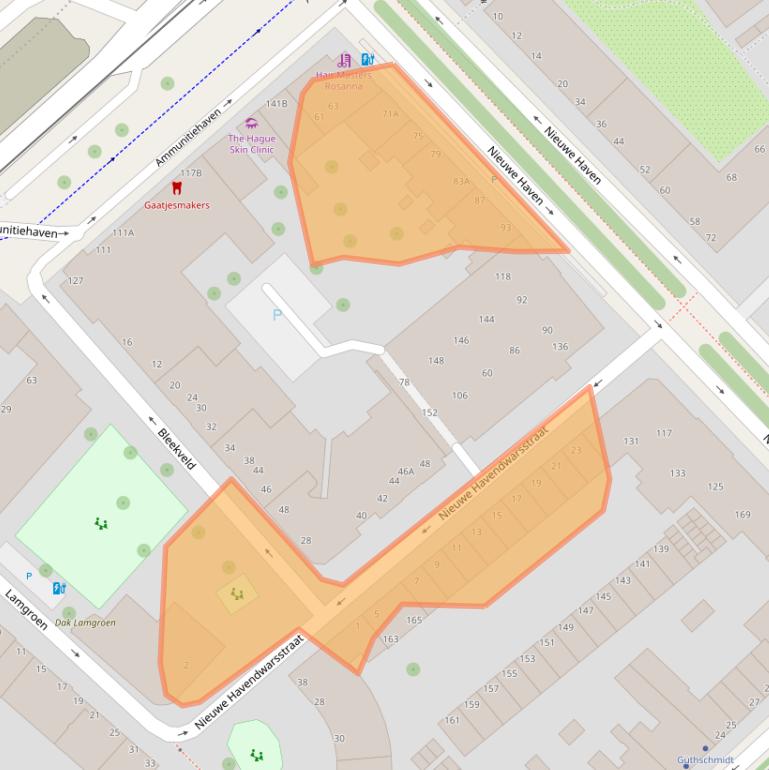 Kaart van postcodegebied 2511XC.