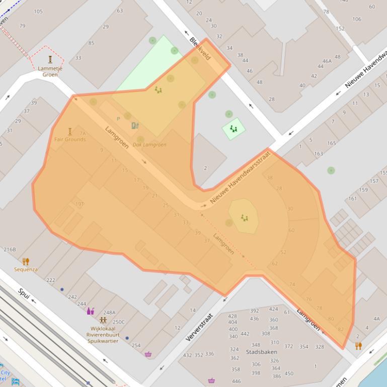 Kaart van postcodegebied 2511XE.