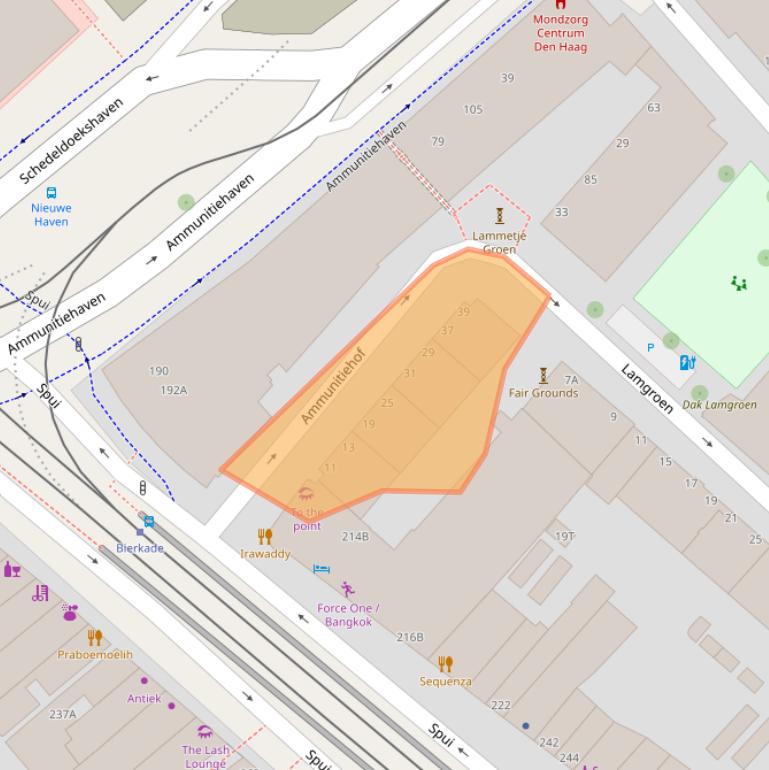 Kaart van postcodegebied 2511XK.