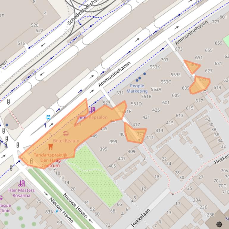 Kaart van postcodegebied 2511XL.