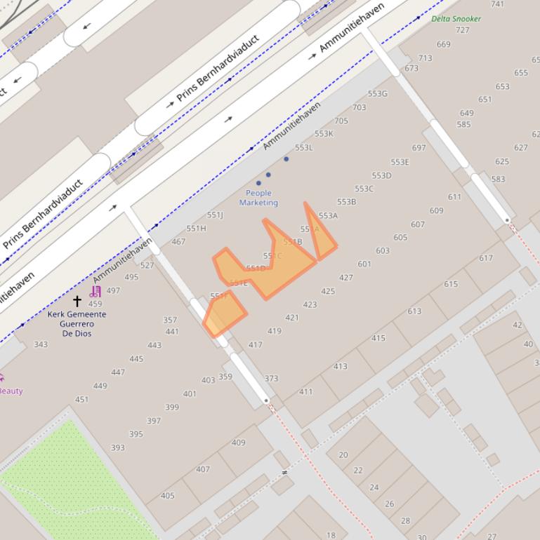 Kaart van postcodegebied 2511XP.