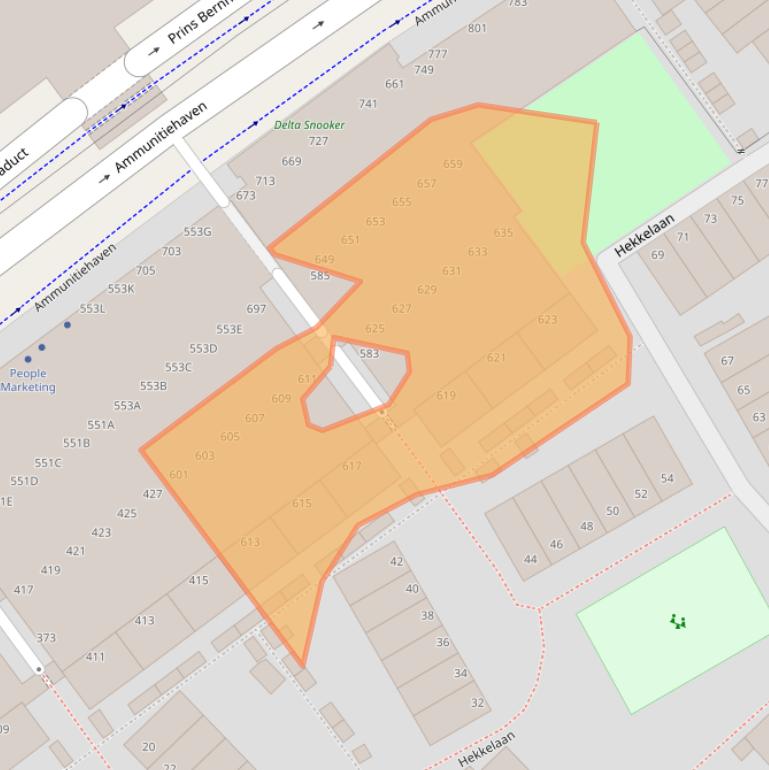 Kaart van postcodegebied 2511XS.