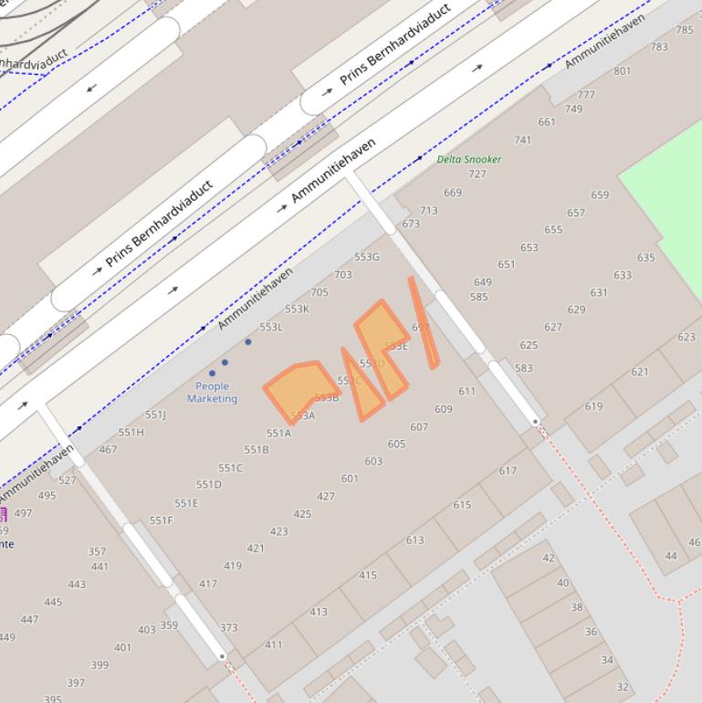 Kaart van postcodegebied 2511XV.