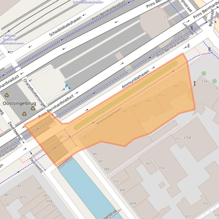 Kaart van postcodegebied 2511XZ.