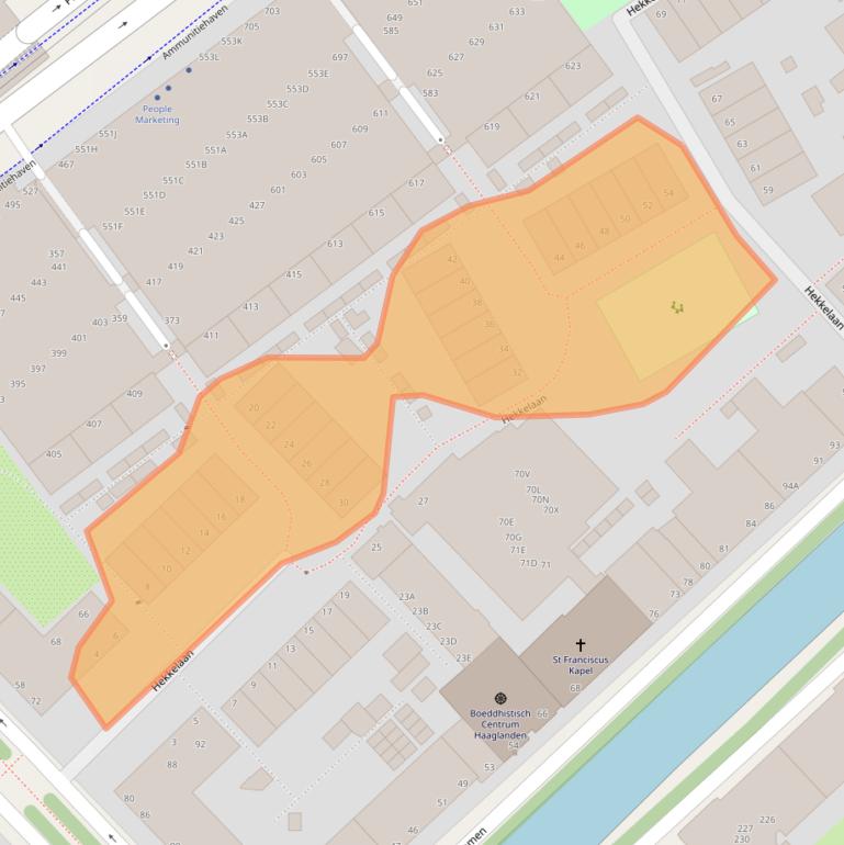 Kaart van postcodegebied 2511ZA.