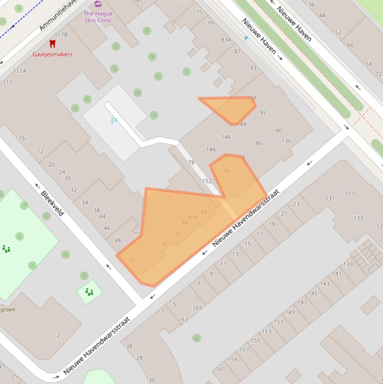 Kaart van postcodegebied 2511ZC.