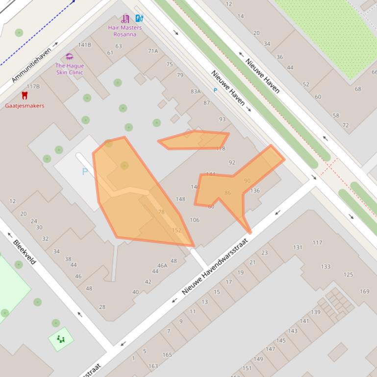 Kaart van postcodegebied 2511ZD.