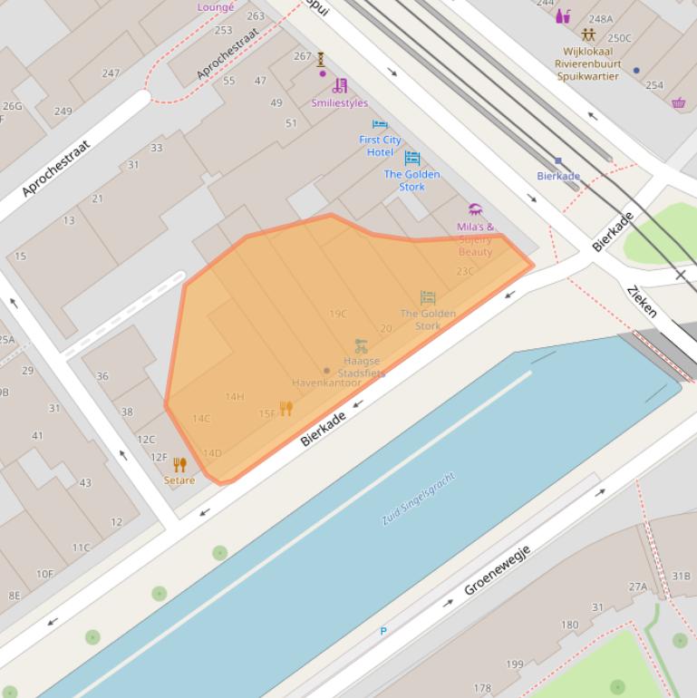 Kaart van postcodegebied 2512AB.