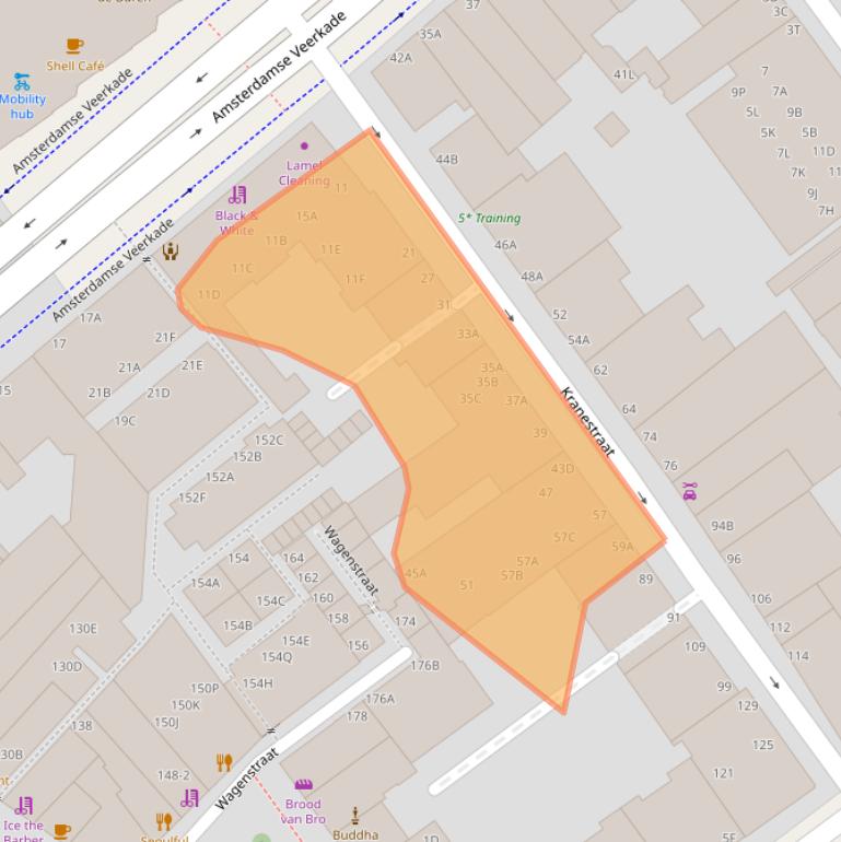 Kaart van postcodegebied 2512AD.