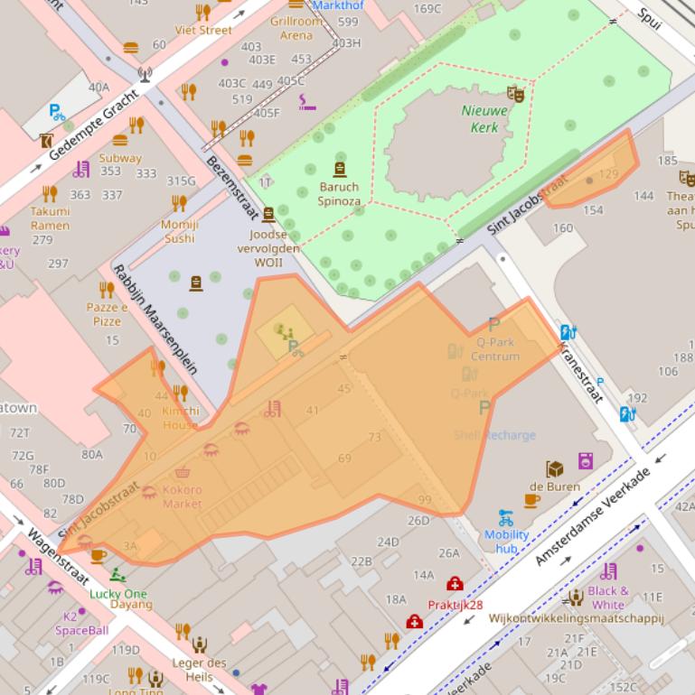 Kaart van postcodegebied 2512AN.