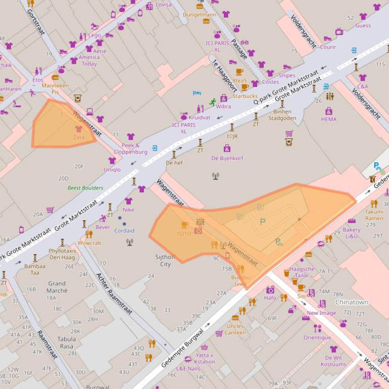 Kaart van postcodegebied 2512AP.
