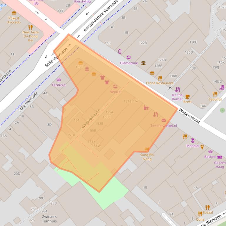 Kaart van postcodegebied 2512AV.